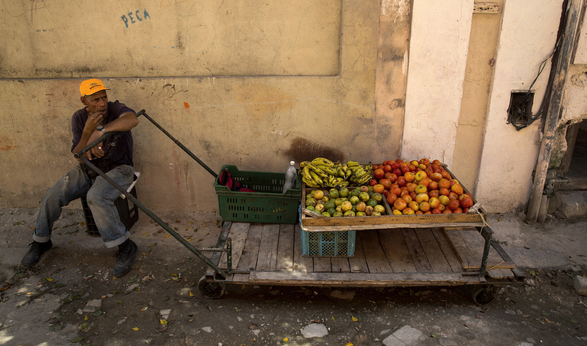 街边的水果小贩